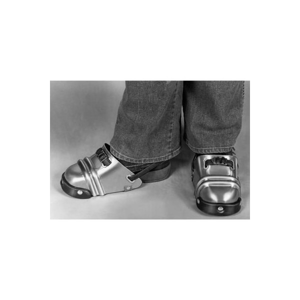 Ellwood Safety Appliance Co. Ellwood Safety Women's Foot Guards, Rubber Strap W/Tension Buckle, Aluminum Alloy, 4-1/2inW, 1 Pair 605**** - main